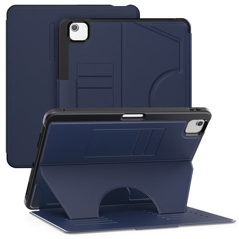 For iPad Air 13 (2026) / (2025) / (2024) Case with Card Slots PC+TPU+PU U-Shape Stand Tablet Cover