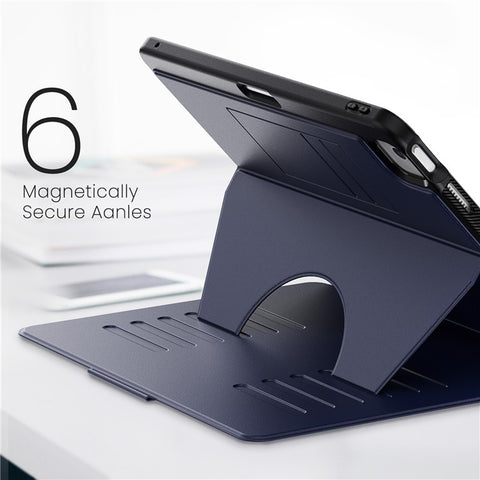 For iPad Air 13 (2026) / (2025) / (2024) Case with Card Slots PC+TPU+PU U-Shape Stand Tablet Cover