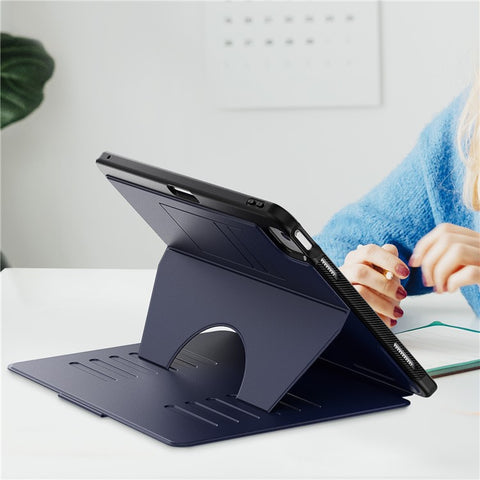 For iPad Air 13 (2026) / (2025) / (2024) Case with Card Slots PC+TPU+PU U-Shape Stand Tablet Cover