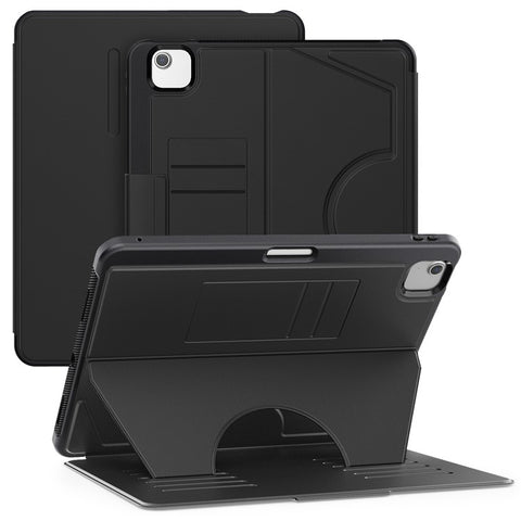 For iPad Air 13 (2026) / (2025) / (2024) Case with Card Slots PC+TPU+PU U-Shape Stand Tablet Cover