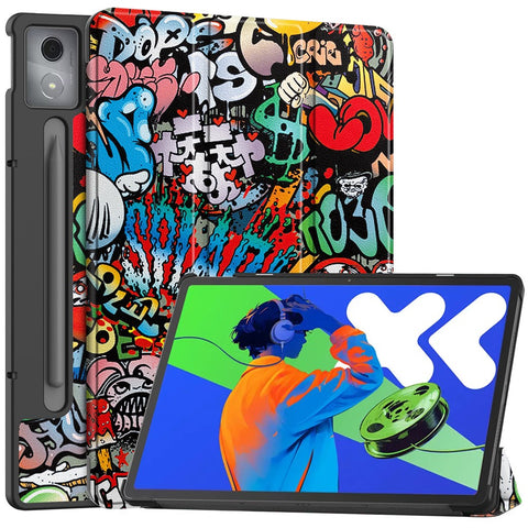 For Lenovo Xiaoxin Pad Pro 12.7 inch Case Pattern Print Leather Stand Tablet Cover