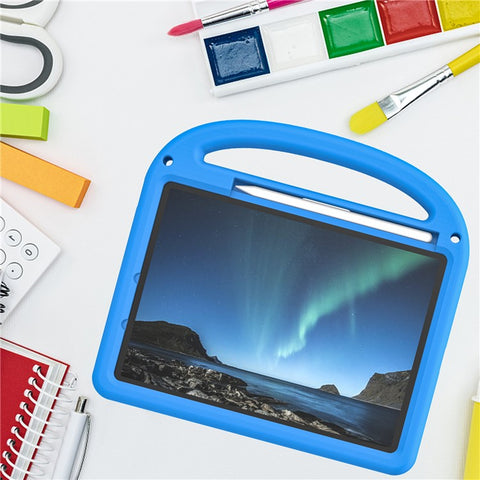 For iPad Air 11 (2026) / (2025) / (2024) / iPad Pro 11 (2025) / 11 (2024) Kickstand Case Cartoon Design Anti-Drop EVA+PC Tablet Cover with Strap for Kids