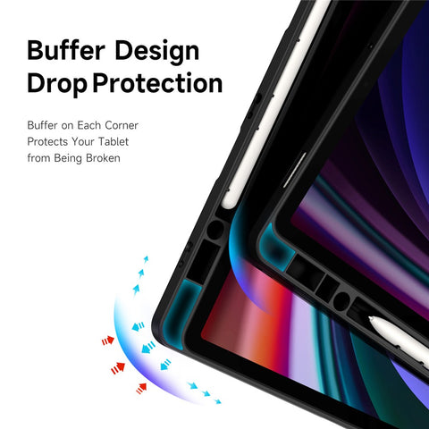 DUX DUCIS Magi Series for Samsung Galaxy Tab S9+ / S9 FE+ Leather Case Origami Stand Auto Wake / Sleep Cover