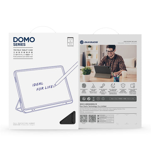 DUX DUCIS Domo Series for Huawei MatePad SE 11 Case Tri-Fold Stand Leather Cover Auto Wake / Sleep