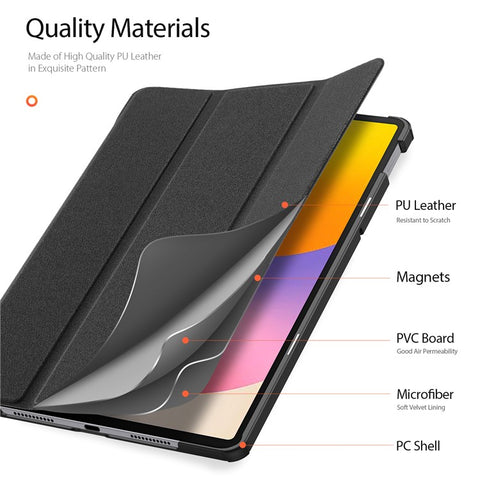 DUX DUCIS Domo Series for Huawei MatePad SE 11 Case Tri-Fold Stand Leather Cover Auto Wake / Sleep