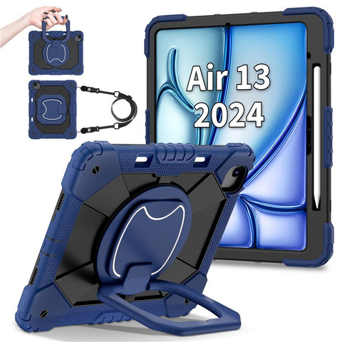 For iPad Air 13 (2026) / (2025) / (2024) Kickstand Case Silicone+PC Tablet Cover