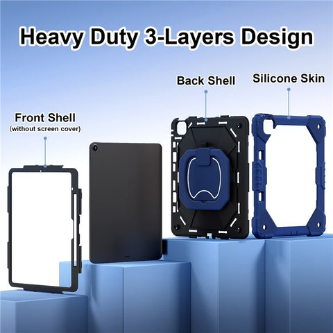 For iPad Air 13 (2026) / (2025) / (2024) Kickstand Case Silicone+PC Tablet Cover