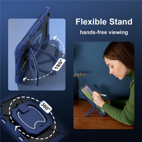 For iPad Air 13 (2026) / (2025) / (2024) Kickstand Case Silicone+PC Tablet Cover