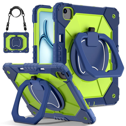 For iPad Air 13 (2026) / (2025) / (2024) Kickstand Case Silicone+PC Tablet Cover