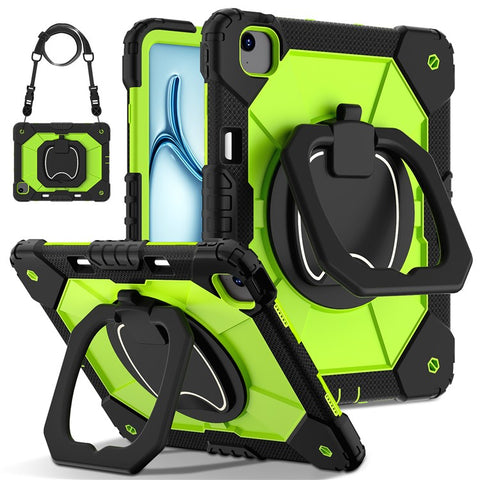 For iPad Air 13 (2026) / (2025) / (2024) Kickstand Case Silicone+PC Tablet Cover