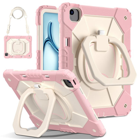 For iPad Air 13 (2026) / (2025) / (2024) Kickstand Case Silicone+PC Tablet Cover