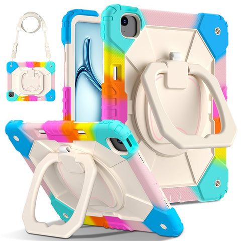 For iPad Air 13 (2026) / (2025) / (2024) Kickstand Case Silicone+PC Tablet Cover