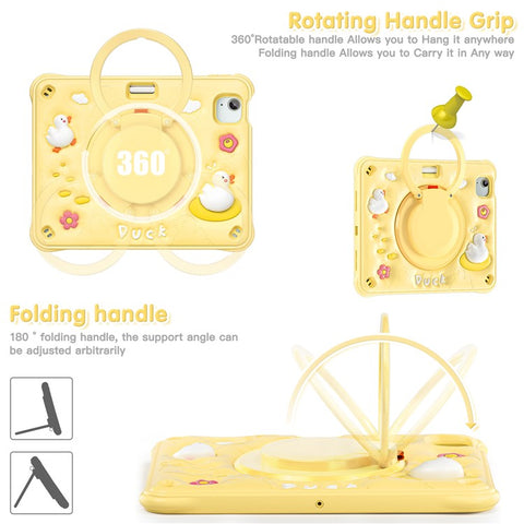 For iPad Air 11 (2026) / (2025) / (2024) / Air (2022) / (2020) / Pro 11 (2022) / (2021) / (2020) / (2018) Kickstand PC+Silicone+TPU Tablet Cover