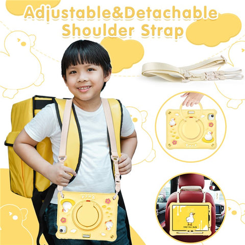 For iPad Air 11 (2025) / (2024) / Air (2022) / (2020) / Pro 11 (2022) / (2021) / (2020) / (2018) Case with Shoulder Strap Kickstand Cover