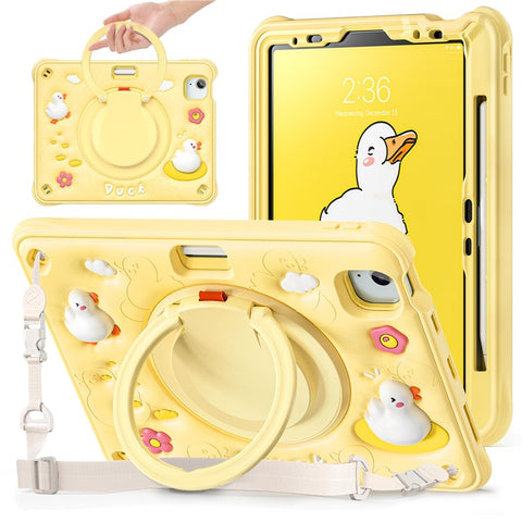 For iPad Air 11 (2025) / (2024) / Air (2022) / (2020) / Pro 11 (2022) / (2021) / (2020) / (2018) Case with Shoulder Strap Kickstand Cover