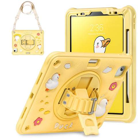 For iPad Air 11 (2026) / (2025) / (2024) / Air (2022) / (2020) / Pro 11 (2022) / (2021) / (2020) / (2018) Case with Shoulder Strap Kickstand Cover