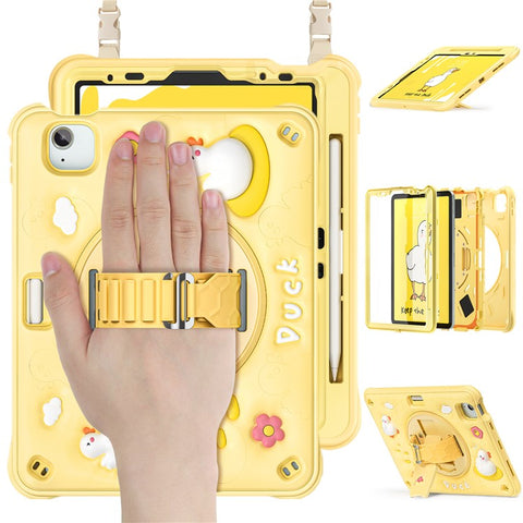 For iPad Air 11 (2026) / (2025) / (2024) / Air (2022) / (2020) / Pro 11 (2022) / (2021) / (2020) / (2018) Case with Shoulder Strap Kickstand Cover