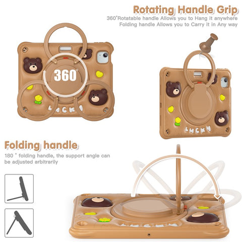 For iPad Air 11 (2025) / (2024) / Air (2022) / (2020) / Pro 11 (2022) / (2021) / (2020) / (2018) Case with Shoulder Strap Kickstand Cover