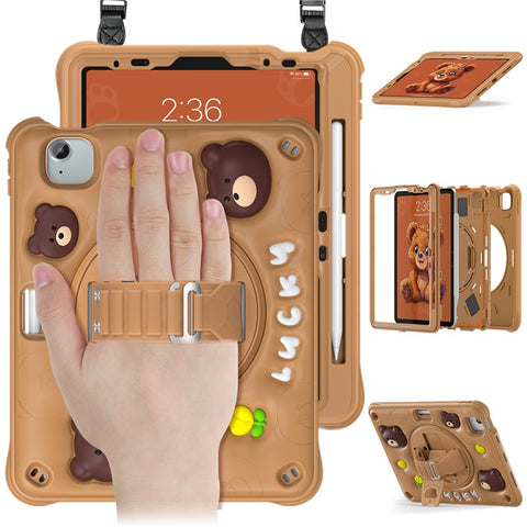 For iPad Air 11 (2025) / (2024) / Air (2022) / (2020) / Pro 11 (2022) / (2021) / (2020) / (2018) Case with Shoulder Strap Kickstand Cover