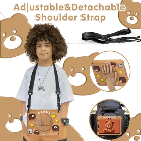 For iPad Air 11 (2025) / (2024) / Air (2022) / (2020) / Pro 11 (2022) / (2021) / (2020) / (2018) Case with Shoulder Strap Kickstand Cover