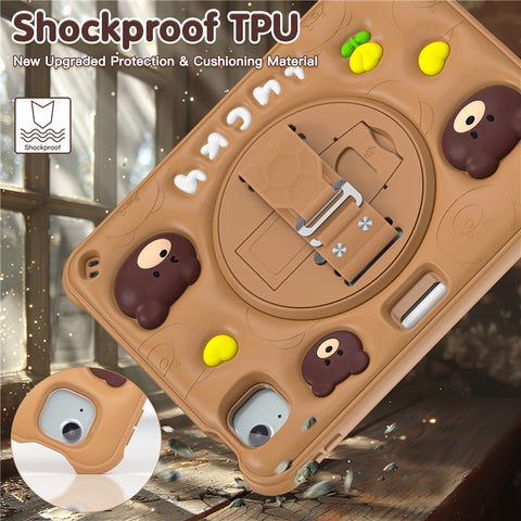 For iPad Air 11 (2025) / (2024) / Air (2022) / (2020) / Pro 11 (2022) / (2021) / (2020) / (2018) Case with Shoulder Strap Kickstand Cover