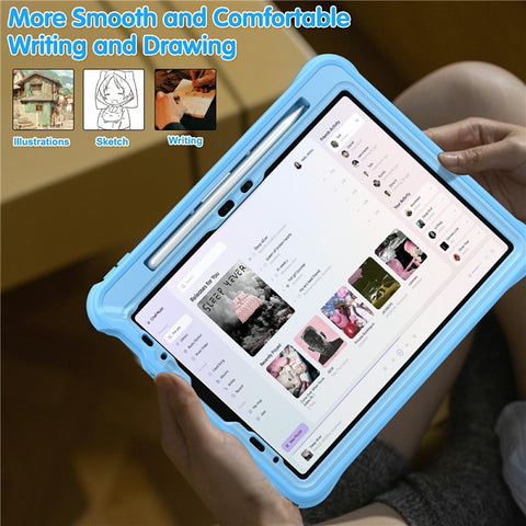 For iPad Air 11 (2025) / (2024) / Air (2022) / (2020) / Pro 11 (2022) / (2021) / (2020) / (2018) Case Cute Dolphin Kickstand Tablet Cover