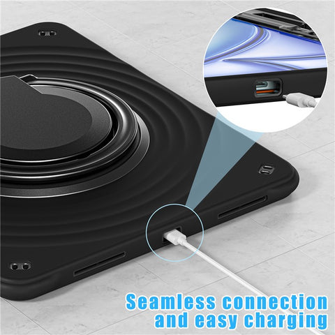 For iPad Air 13 (2025) / (2024) / Pro 12.9 (2022) / (2021) / (2020) / (2018) Case Kickstand PC+Silicone+TPU Tablet Cover