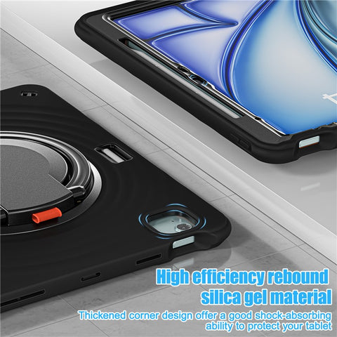 For iPad Air 13 (2025) / (2024) / Pro 12.9 (2022) / (2021) / (2020) / (2018) Case Kickstand PC+Silicone+TPU Tablet Cover