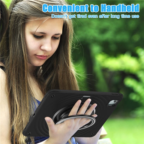 For iPad Air 13 (2025) / (2024) / Pro 12.9 (2022) / (2021) / (2020) / (2018) Case Kickstand PC+Silicone+TPU Tablet Cover