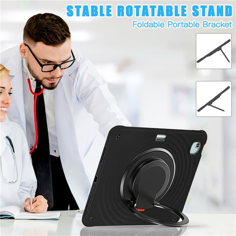 For iPad Air 13 (2025) / (2024) / Pro 12.9 (2022) / (2021) / (2020) / (2018) Case Kickstand PC+Silicone+TPU Tablet Cover