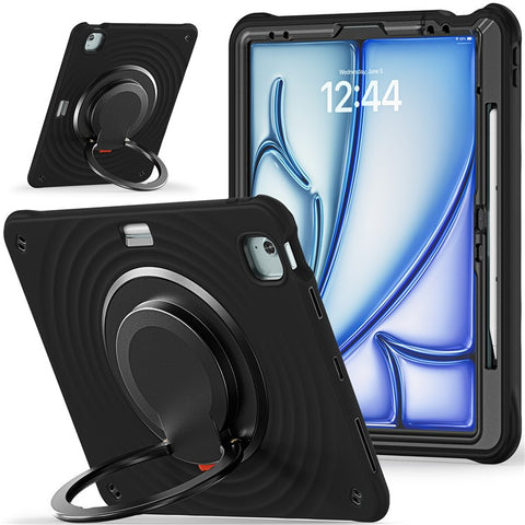 For iPad Air 13 (2025) / (2024) / Pro 12.9 (2022) / (2021) / (2020) / (2018) Case Kickstand PC+Silicone+TPU Tablet Cover