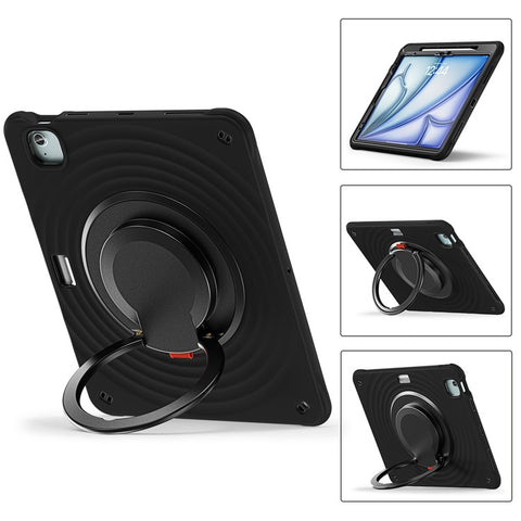 For iPad Air 13 (2025) / (2024) / Pro 12.9 (2022) / (2021) / (2020) / (2018) Case Kickstand PC+Silicone+TPU Tablet Cover
