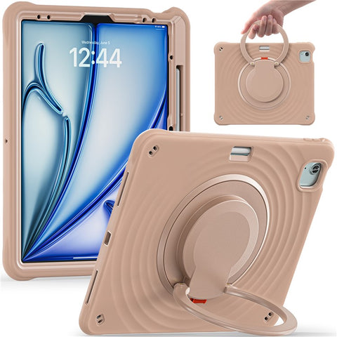 For iPad Air 13 (2025) / (2024) / Pro 12.9 (2022) / (2021) / (2020) / (2018) Case Kickstand PC+Silicone+TPU Tablet Cover