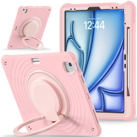 For iPad Air 13 (2025) / (2024) / Pro 12.9 (2022) / (2021) / (2020) / (2018) Case Kickstand PC+Silicone+TPU Tablet Cover