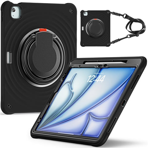 For iPad Air 13 (2026) / (2025) / (2024) / Pro 12.9 (2022) / (2021) / (2020) / (2018) Case with Shoulder Strap Kickstand Tablet Cover