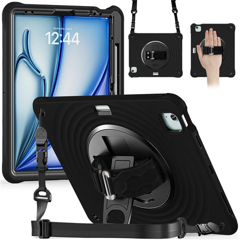 For iPad Air 13 (2026) / (2025) / (2024) / Pro 12.9 (2022) / (2021) / (2020) / (2018) Case Kickstand Tablet Cover with Shoulder Strap
