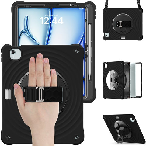 For iPad Air 13 (2026) / (2025) / (2024) / Pro 12.9 (2022) / (2021) / (2020) / (2018) Case Kickstand Tablet Cover with Shoulder Strap