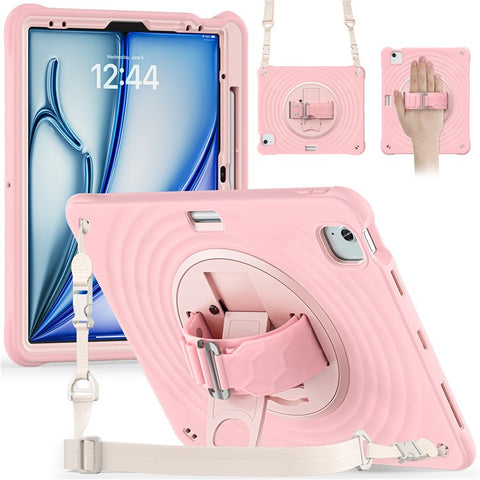 For iPad Air 13 (2026) / (2025) / (2024) / Pro 12.9 (2022) / (2021) / (2020) / (2018) Case Kickstand Tablet Cover with Shoulder Strap