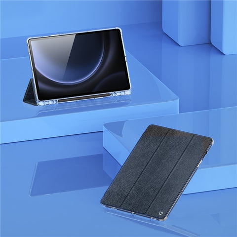 DUX DUCIS Unid Series For Samsung Galaxy Tab S9 FE+ / S9+ Case Auto Wake / Sleep TPU+PC+Leather Clear Tablet Cover