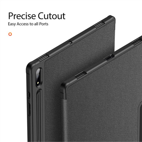 DUX DUCIS Domo Series for Samsung Galaxy Tab S10 Ultra / S9 Ultra / S8 Ultra Case Tri-Fold Stand Leather Cover Auto Wake / Sleep