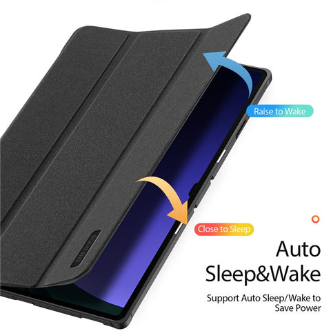 DUX DUCIS Domo Series for Samsung Galaxy Tab S10 Ultra / S9 Ultra / S8 Ultra Case Tri-Fold Stand Leather Cover Auto Wake / Sleep