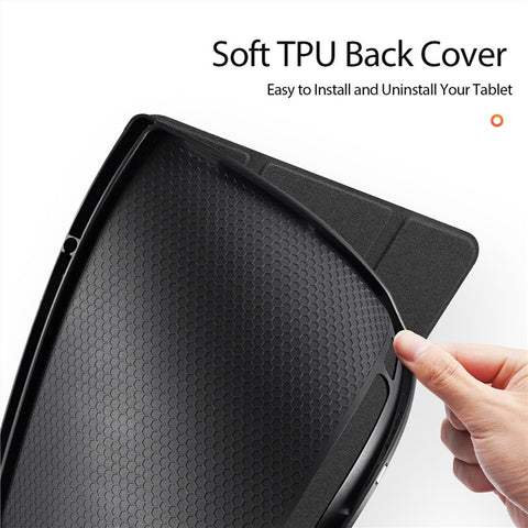 DUX DUCIS Domo Series for Samsung Galaxy Tab S10 Ultra / S9 Ultra / S8 Ultra Case Tri-Fold Stand Leather Cover Auto Wake / Sleep