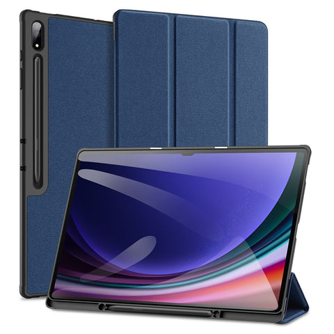 DUX DUCIS Domo Series for Samsung Galaxy Tab S10 Ultra / S9 Ultra / S8 Ultra Case Tri-Fold Stand Leather Cover Auto Wake / Sleep