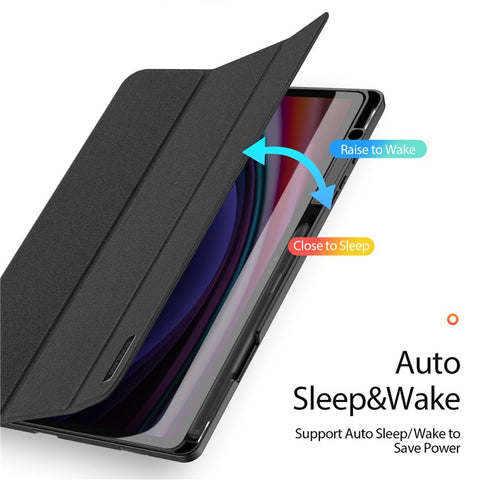 DUX DUCIS Domo Series for Samsung Galaxy Tab S10+ / S9+ / S9 FE+ Case Tri-Fold Stand Leather Cover Auto Wake / Sleep