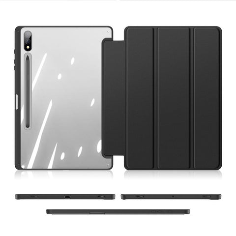 DUX DUCIS TOBY Series For Samsung Galaxy Tab S10+ / S9+ / S9 FE+ Case PU Leather Tri-Fold Stand Tablet Cover