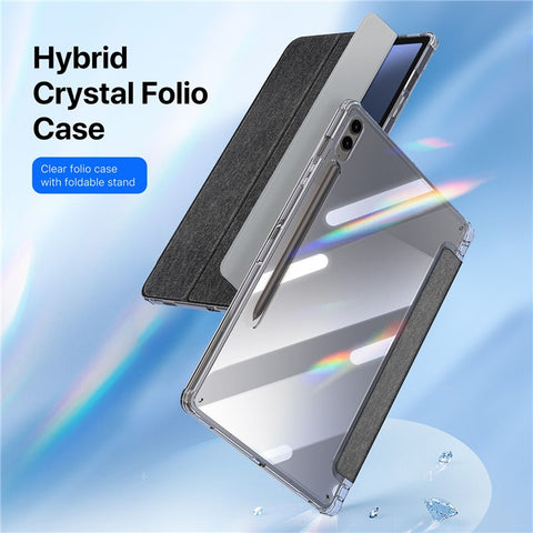 DUX DUCIS Unid Series For Samsung Galaxy Tab S10+ / S9+ / S9 FE+ Case Auto Wake / Sleep TPU+PC+Leather Clear Tablet Cover
