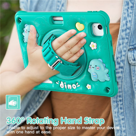 For iPad Air 11 (2026) / (2025) / (2024) / Air (2022) / (2020) / Pro 11 (2022) / (2021) / (2020) / (2018) Case Kickstand PC+Silicone+TPU Cover