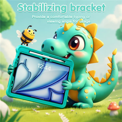 For iPad Air 11 (2026) / (2025) / (2024) / Air (2022) / (2020) / Pro 11 (2022) / (2021) / (2020) / (2018) Case Kickstand PC+Silicone+TPU Cover