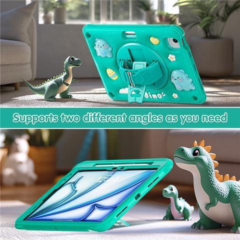 For iPad Air 11 (2026) / (2025) / (2024) / Air (2022) / (2020) / Pro 11 (2022) / (2021) / (2020) / (2018) Case Kickstand PC+Silicone+TPU Cover