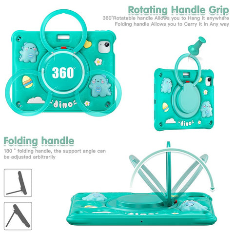 For iPad Air 11 (2025) / (2024) / Air (2022) / (2020) / Pro 11 (2022) / (2021) / (2020) / (2018) Case Kickstand PC+Silicone+TPU Tablet Cover